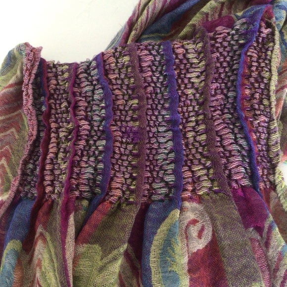 PASHMINA MULTI COLORED BOHO SCARF BLANKET WRAP - Picture 13 of 16